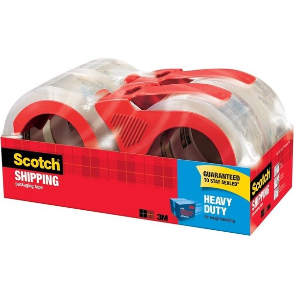 Scotch Packing Tape, w/Refill Dispenser., 1-7/8"x164', 4/PK, Clear 3850-4RD